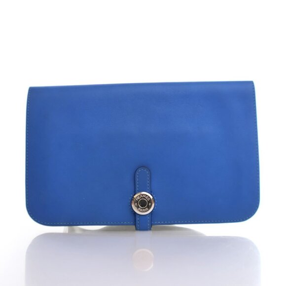 Hermes Bleu Zanzibar Swift Dogon Duo Wallet